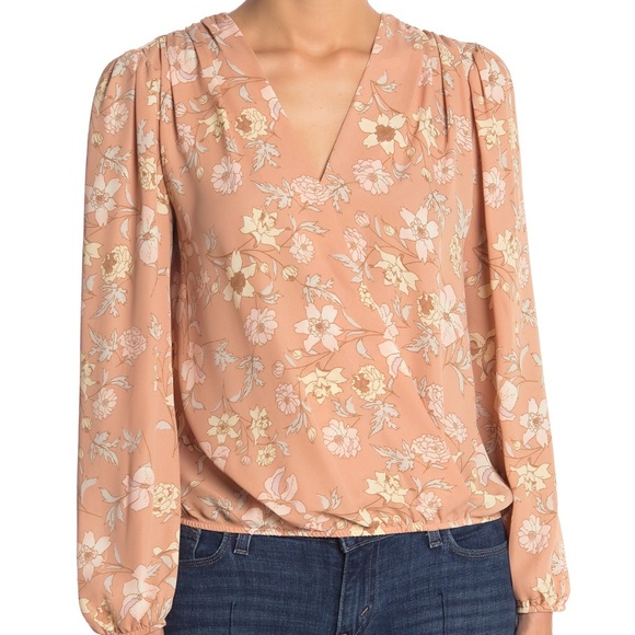 Elodie Tops - Elodie Drape Front Surplice Blouse